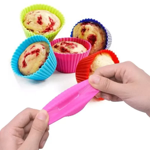 Forminhas Multicoloridas 24 ou 12uns Forma Redonda 6.5cm Silicone ou 5cm Brigadeiro Tortinha Bolinhos - Image 2