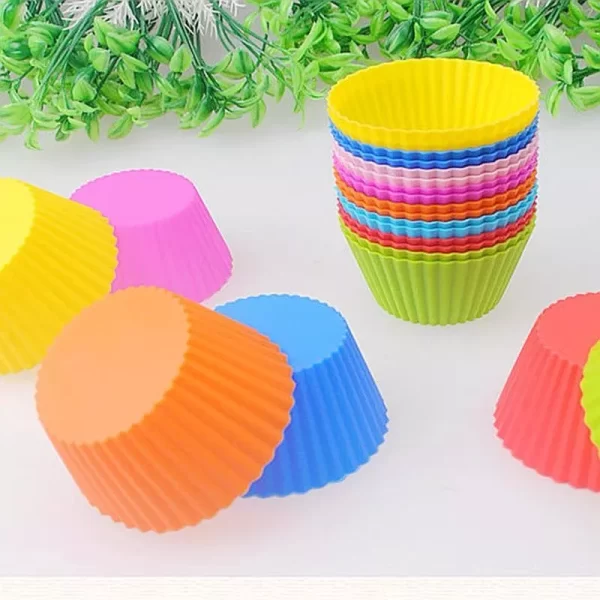 Forminhas Multicoloridas 24 ou 12uns Forma Redonda 6.5cm Silicone ou 5cm Brigadeiro Tortinha Bolinhos - Image 3