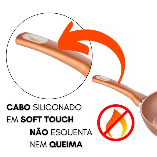 Kit Frigideira Antiaderente Grande Cerâmica Não Gruda Não Vai Óleo Utensilio Domestico Cozinha Dieta - Image 3