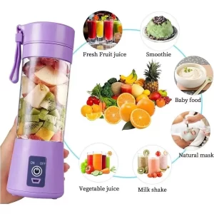 Mini Liquidificador Portátil Shake 6 Laminas + Cabo USB-SE3095