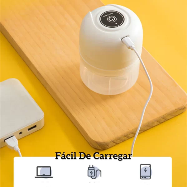 Mini Processador Triturador Sem Fio Elétrico 250ML De Alimentos Para Legumes Alho Gengibre - Image 4