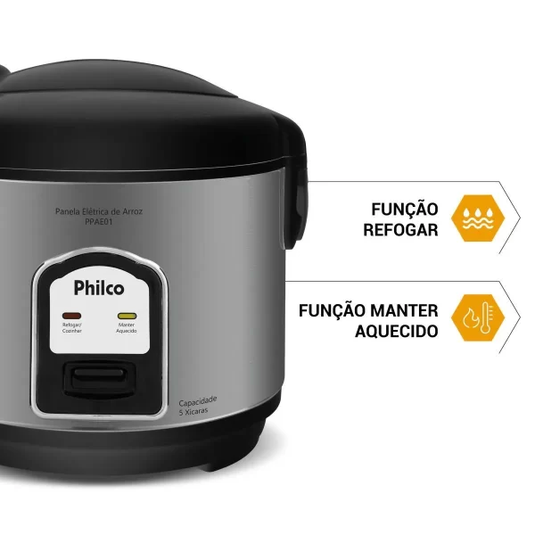 Panela de Arroz Elétrica Philco 5 Xícaras 1,6L PPAE01 - Image 4