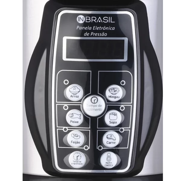 Panela de Pressão Elétrica Inox - 4 Litros - Multifuncional Digital - In Brasil - Image 4