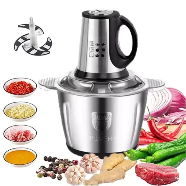 Picador Triturador de Alimentos 2-3 Litros Carne Mixer Elétrica Processador Cozinha Envio Imediato