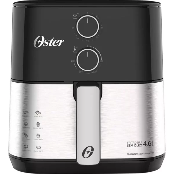 Air Fryer Fritadeira Sem Óleo Inox Compact 4,6L OFRT520 - Oster - Image 4