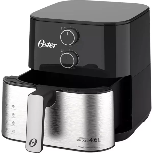 Air Fryer Fritadeira Sem Óleo Inox Compact 4,6L OFRT520 - Oster - Image 3