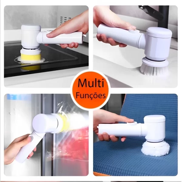 Escova Mágica De Limpeza Multifuncional Elétrica Sem Fio 5 Em 1 Ferramentas Limpas - Image 6