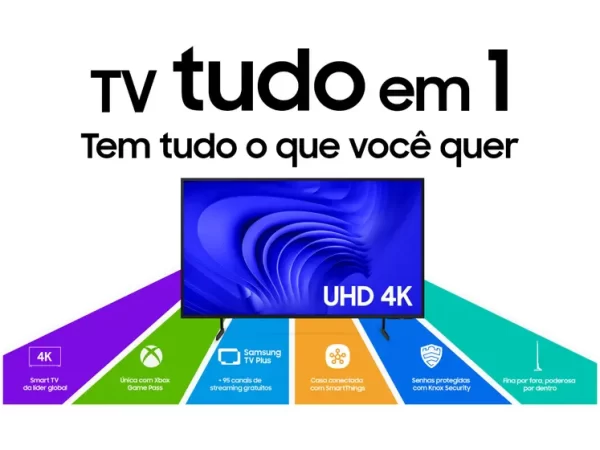 Smart TV 50” 4K UHD LED Samsung 50DU7700 - Wi-Fi Bluetooth Alexa 3 HDMI - Image 2